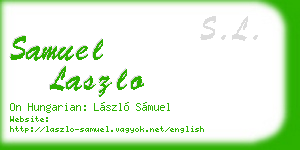 samuel laszlo business card